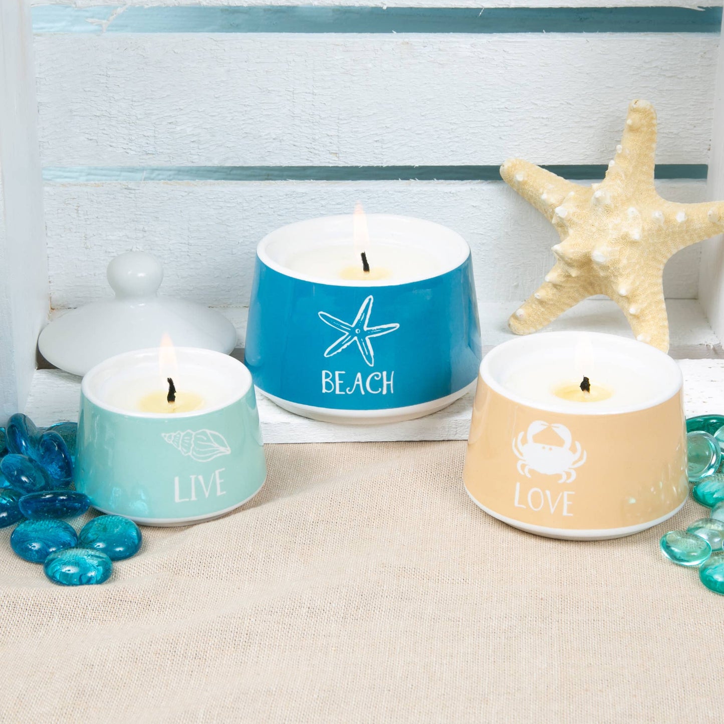 Lighthouse- Stackable Soy Candles (Set of 3)