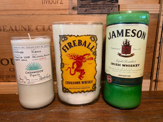 Liquor Bottle Candles