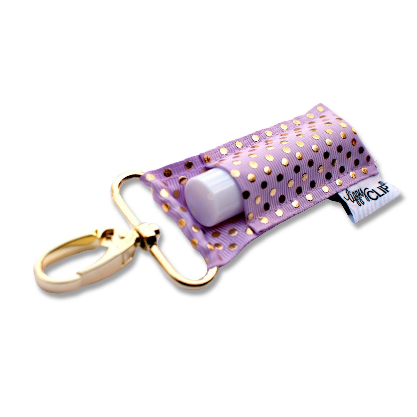 Gold Dots on Lavender LippyClip®