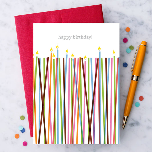 "Happy Birthday” Candles Card