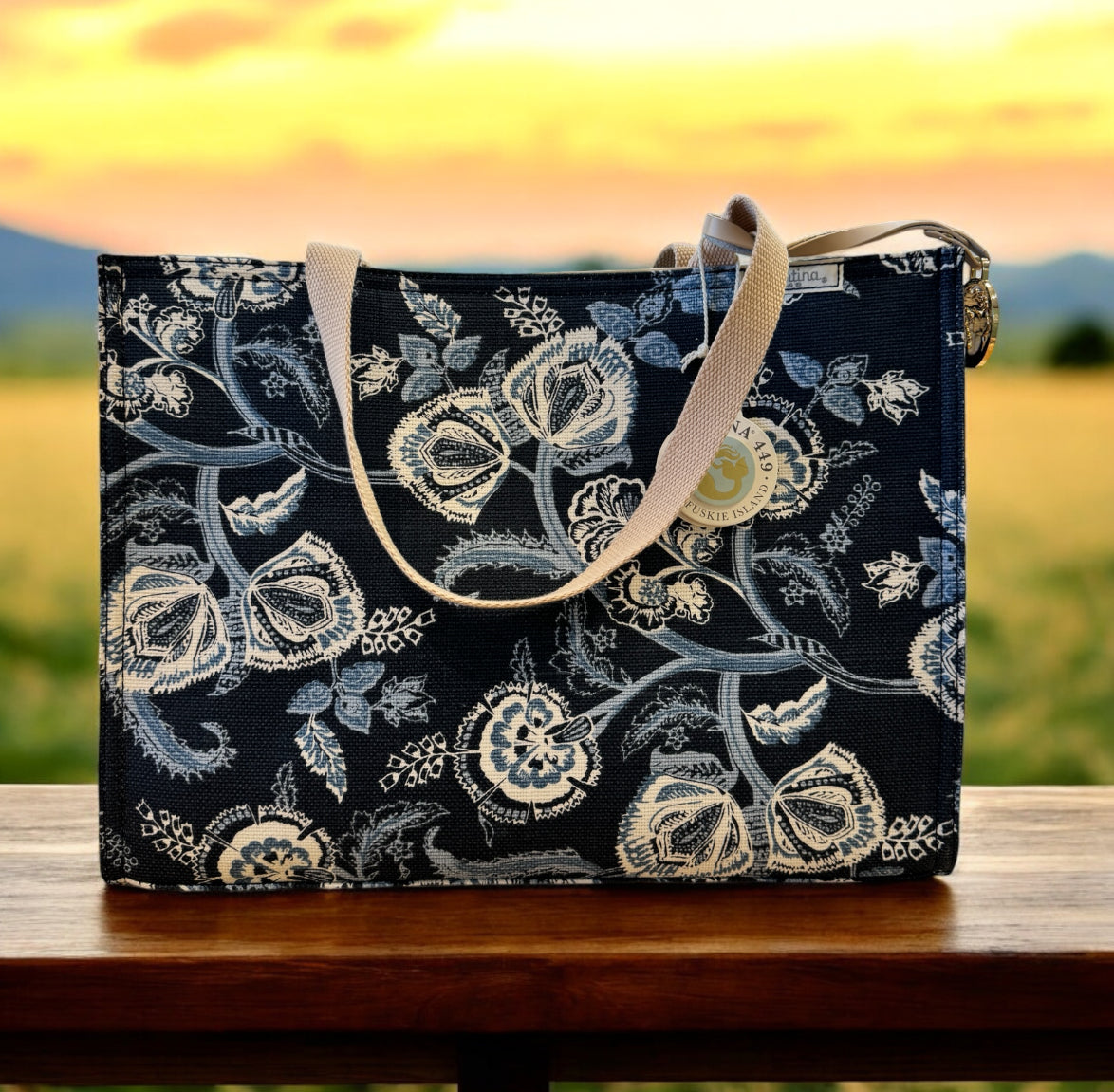 Spartina 449 - Blue Floral Market Tote (Orig)