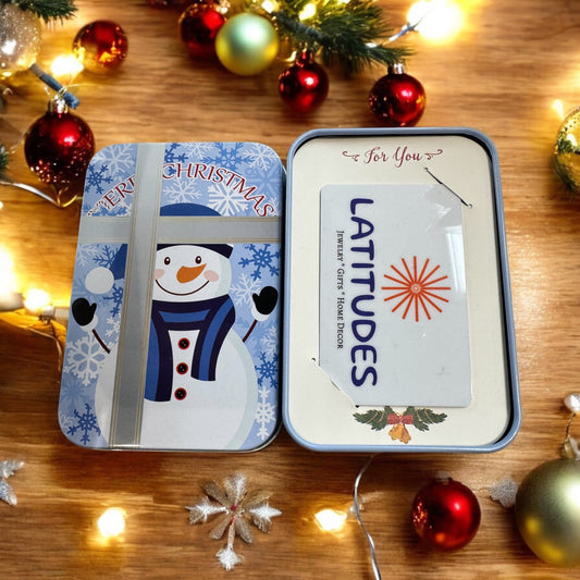 Holiday Christmas Gift Card TIns