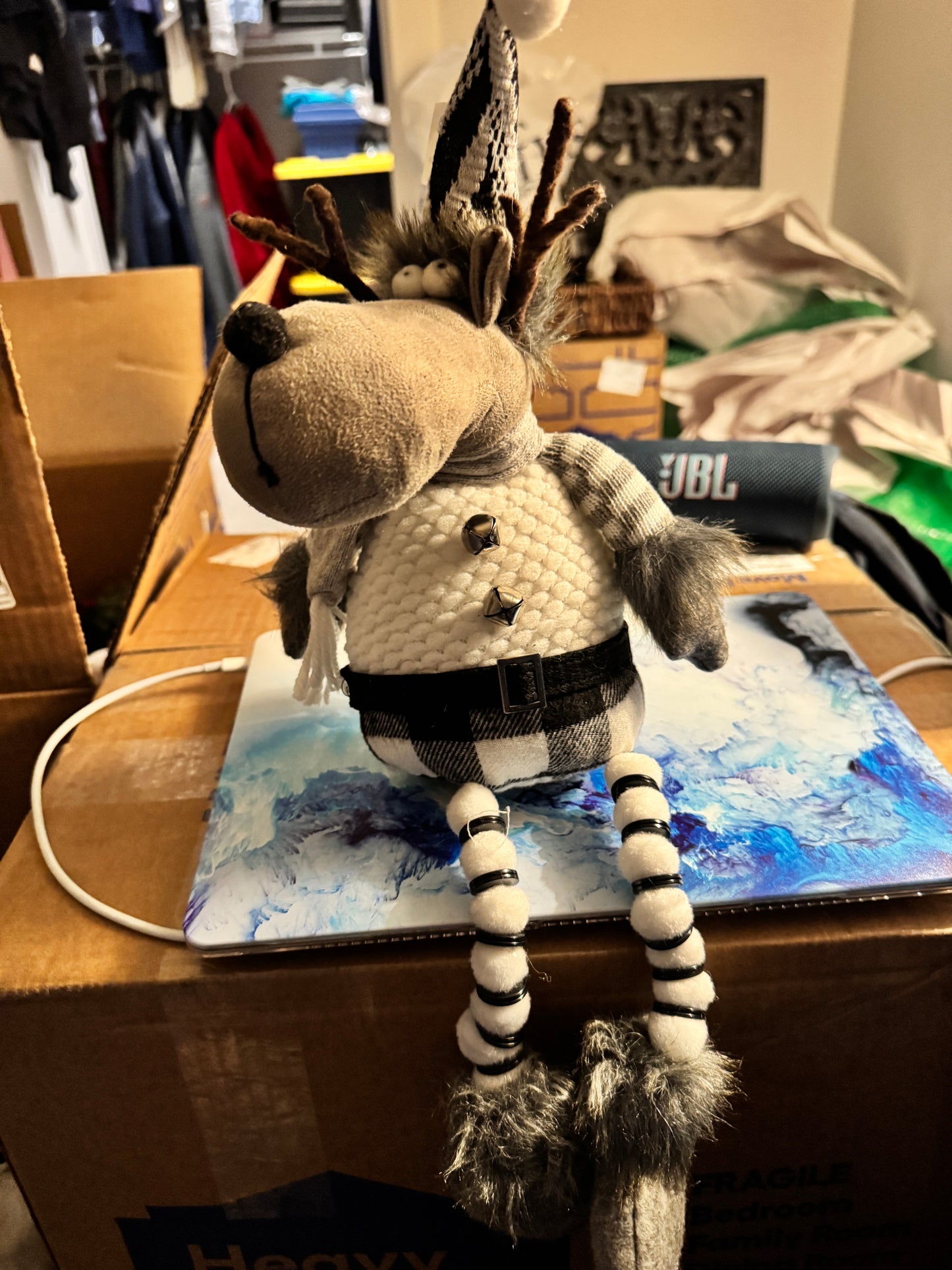 HH - Sweater Moose Button Leg - 12094