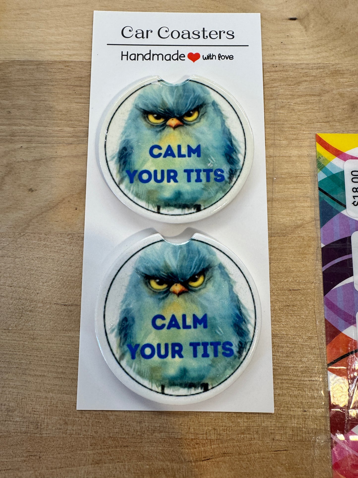 Sip & Shift Ceramic Car Coasters