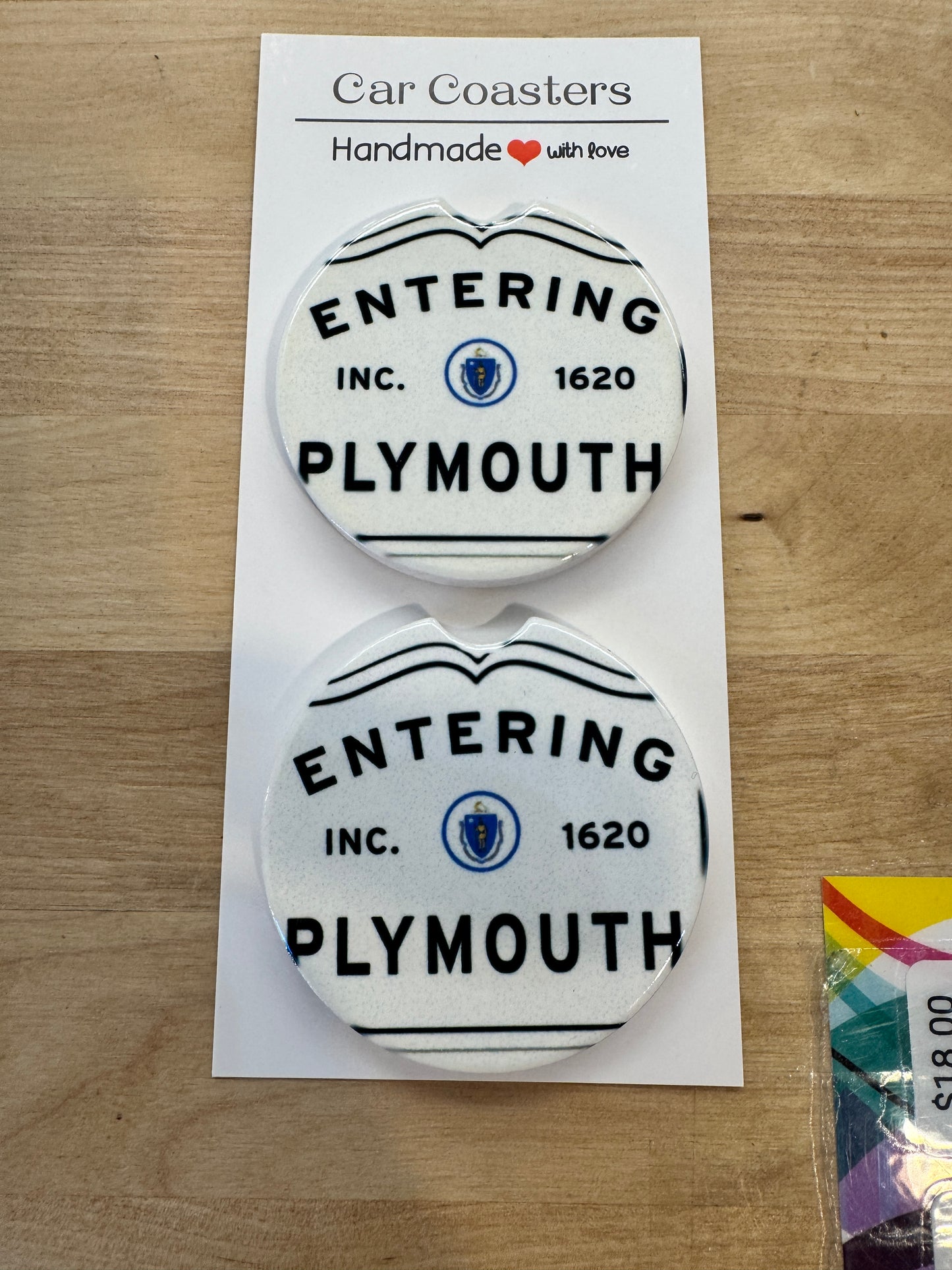 Sip & Shift Ceramic Car Coasters