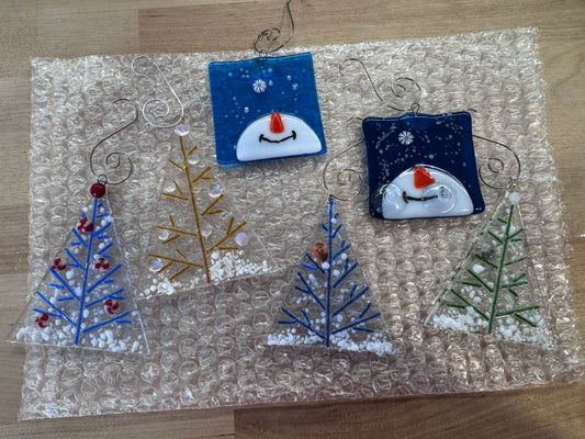 Frosted Reflection - Glass Ornaments