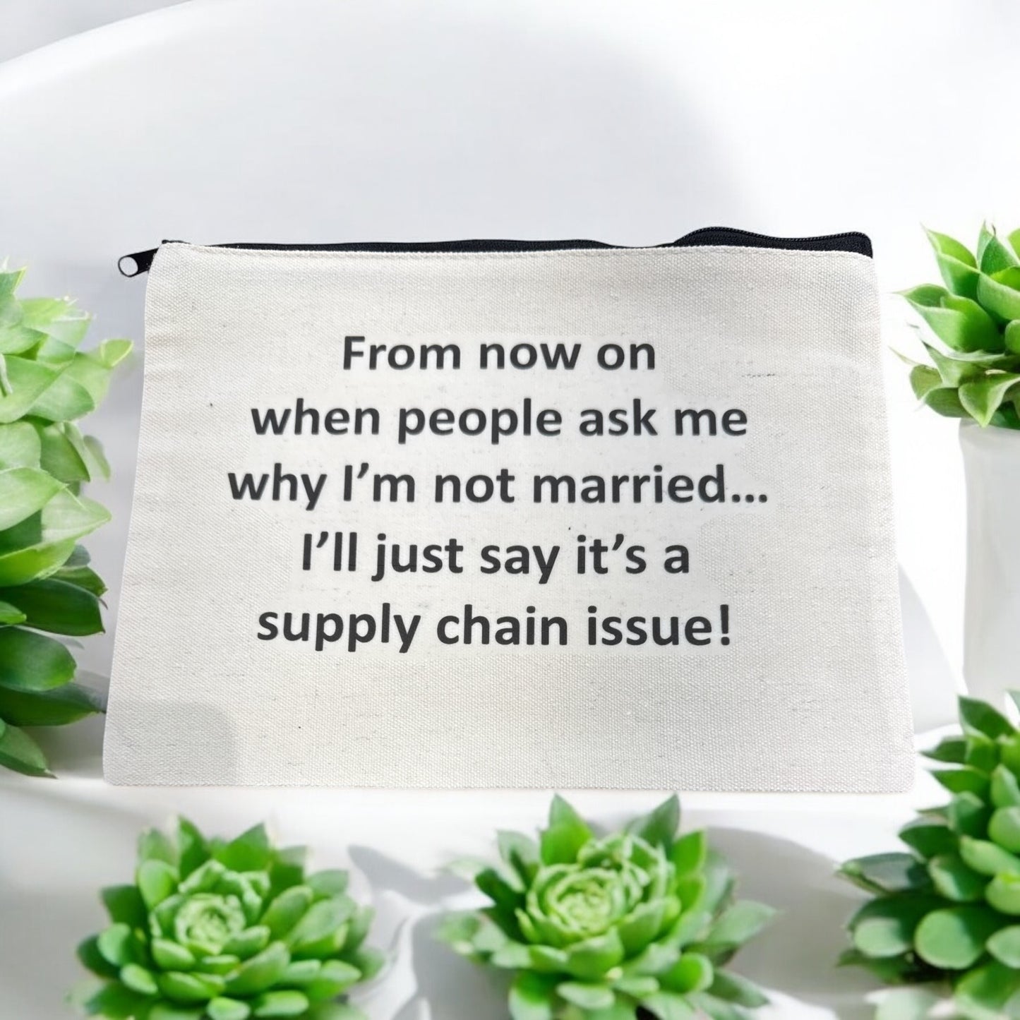 **Sarcastic Zipper Cosmetic Bags** - Lrg
