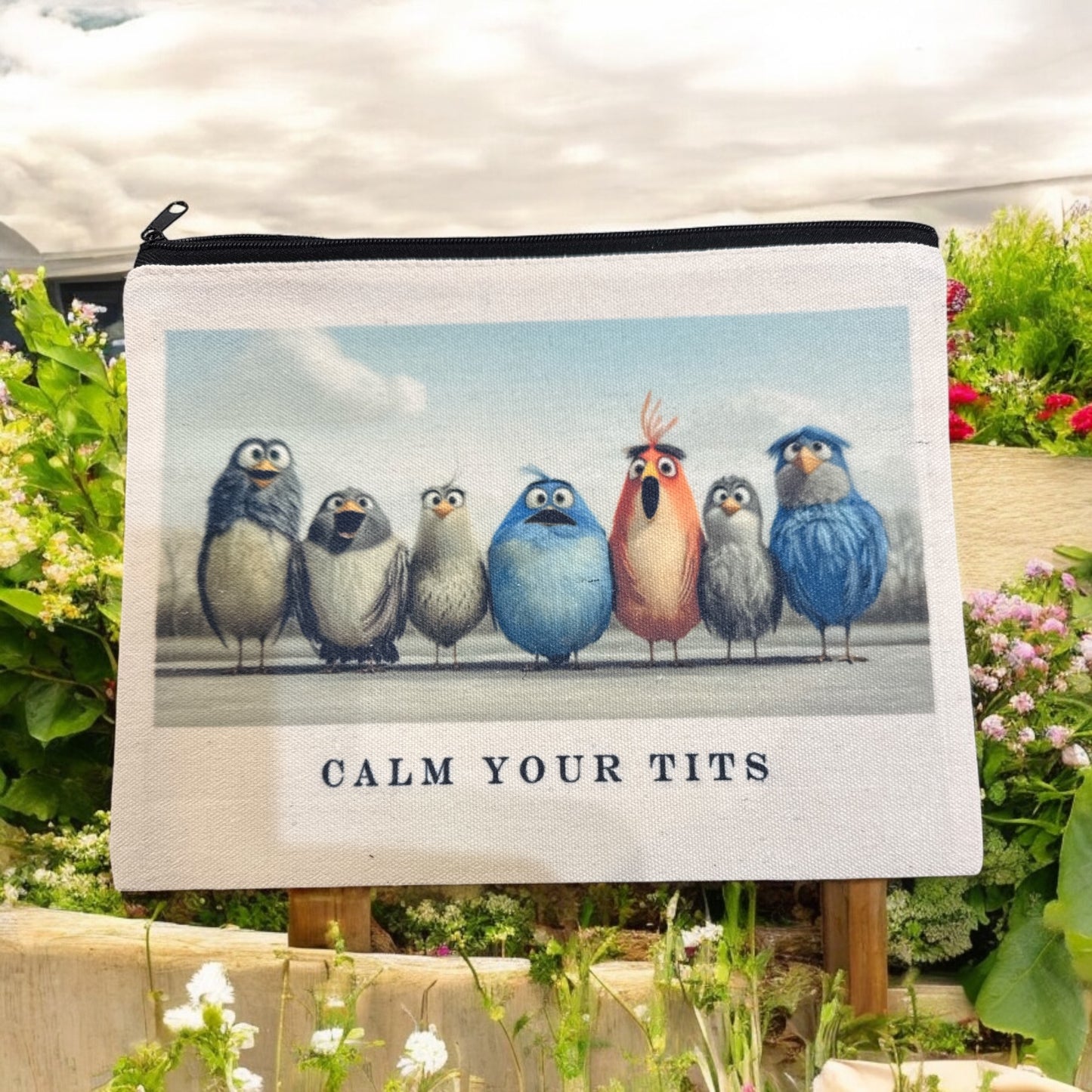 **Sarcastic Zipper Cosmetic Bags** - Lrg