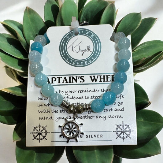 Aqua Fire Agate - Captains Wheel (TJ242764)