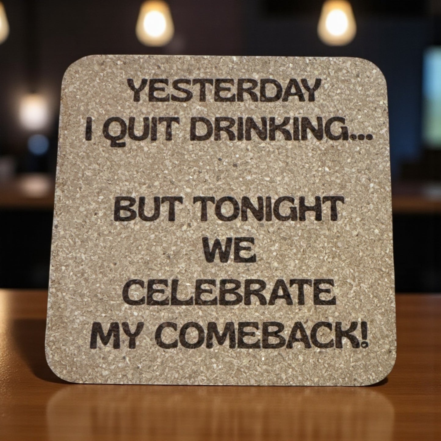 Sips & Giggles Cork Coasters
