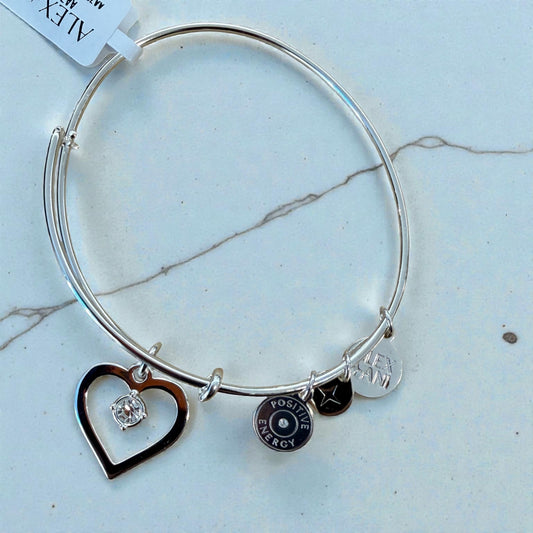 Alex & Ani Goldfish Charm Expandable Bracelet – Two-Tone Crystal Accent