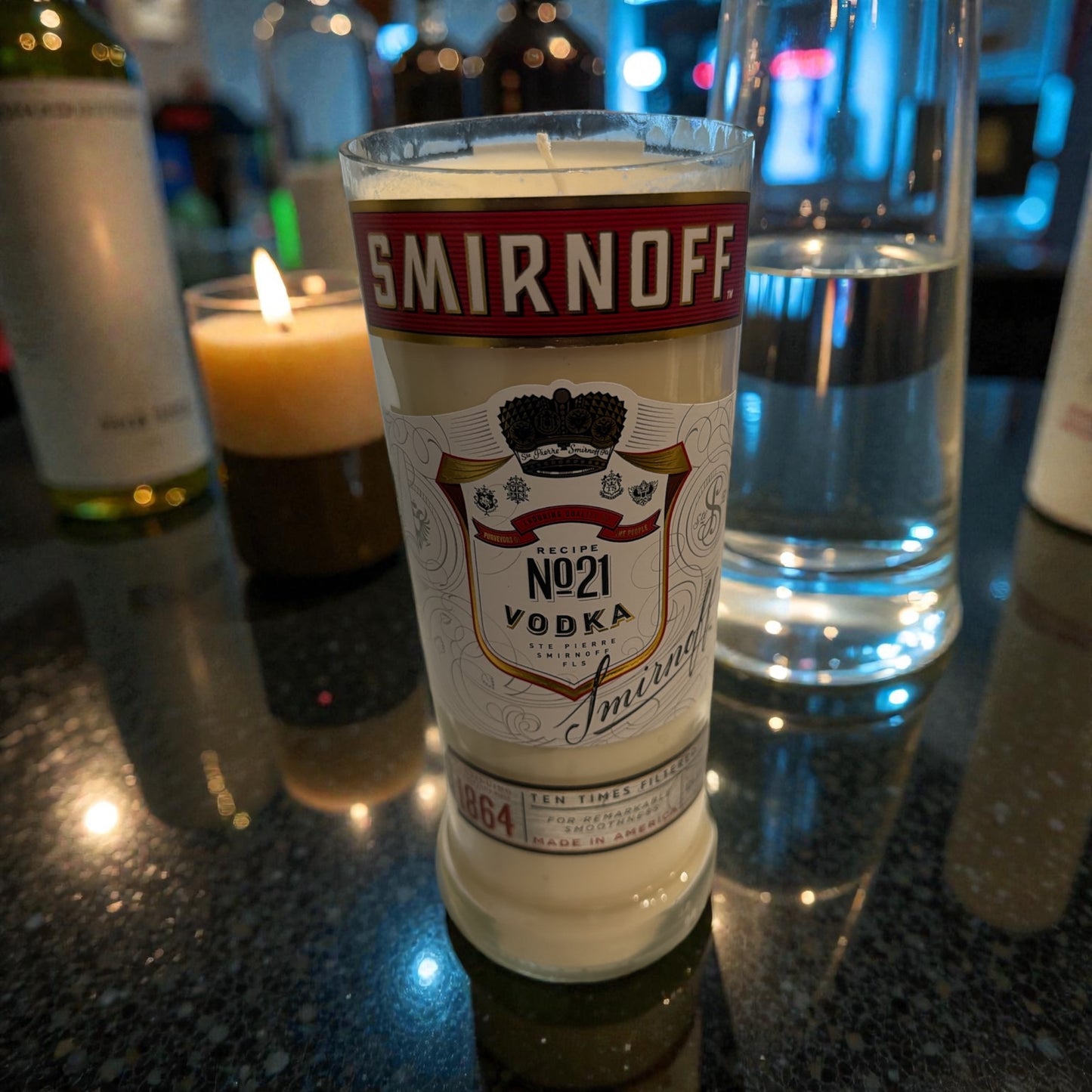 After the Last Sip - Recycled Liquor Bottle Candles