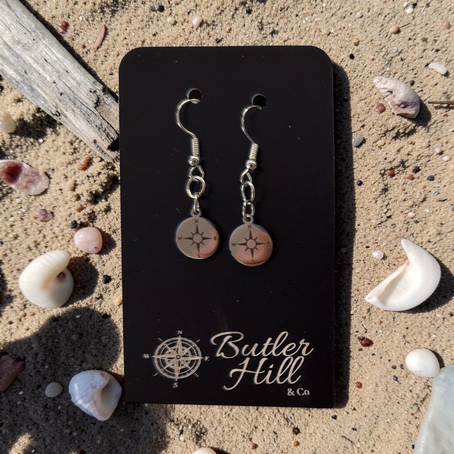 Butler Hill - Charm Earrings (Wave, Whale Tail, Compass)