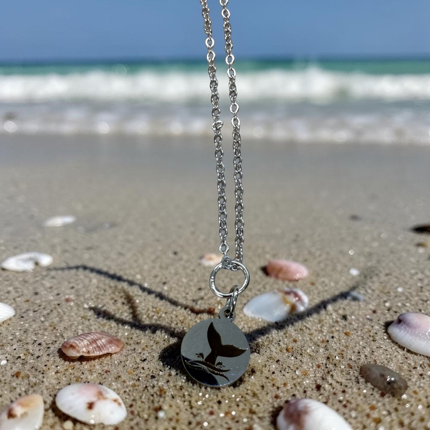 Butler Hill - Necklace w Charm (Wave, Whale Tail, Compass)