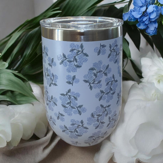 Hydrangea Wine Tumbler
