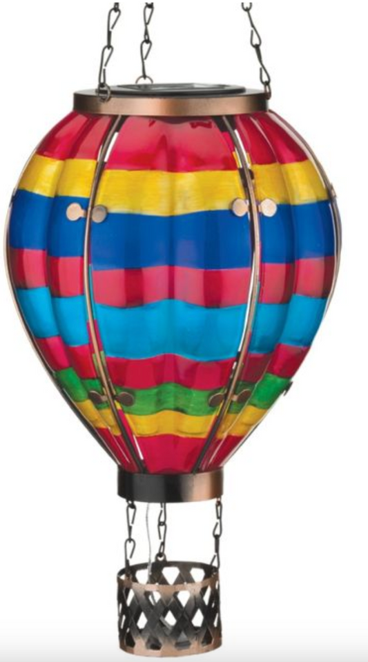 REG - Hot Air Balloon Solar Lantern LG - MultiStripe (13512)