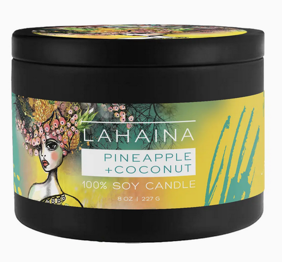 Lahaina Candle - Pineapple + Coconut 8 Oz 100% Soy Candle