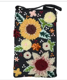 Club Bag -  Embroidered Florals