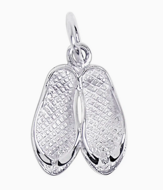 Sterling Silver Flip Flops Pendant