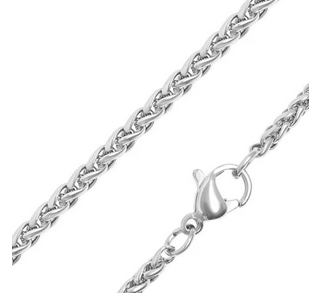 Stainless Steel Wheat Chain Necklace - 20" Chain / CHN9958