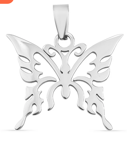 Cutout Butterfly Stainless Steel Pendant / PDJ2186