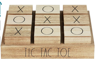 Wood Tic Tac Toe Board Game