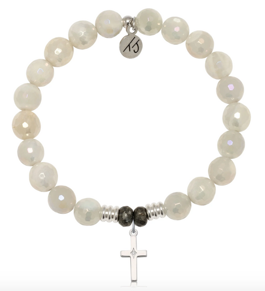 T Jazelle  Moonstone with Cross CZ (TJ241218)