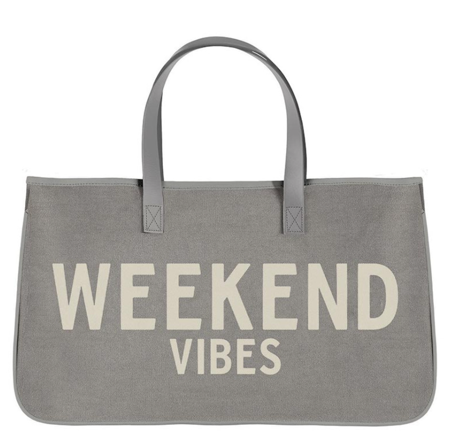 SBDS Grey Canvas Tote - Weekend Vibes