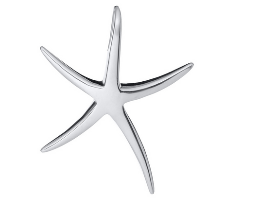 Evening Tide- Sterling Silver Starfish Pendant Necklace 32MM - ENP3037