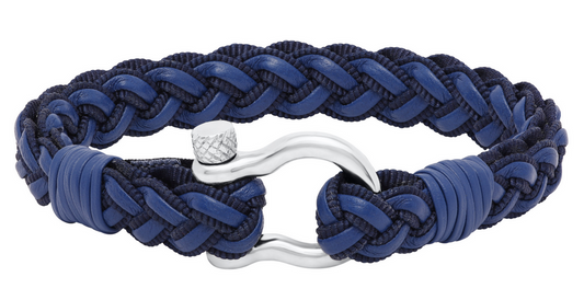 Evening Tide by Lestage - Blue Braided Shackle Bracelet - Size 9 - ENB3504-90