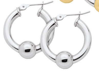 Cape Cod Jewelry by Lestage - CC 20MM Sterling Silver Hoop Earrings - SE5405