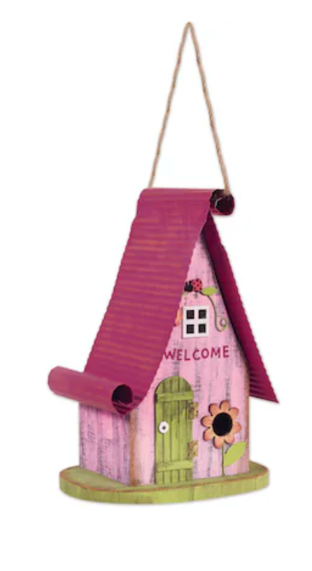 Sunset Vista Designs Pink Birdhouse