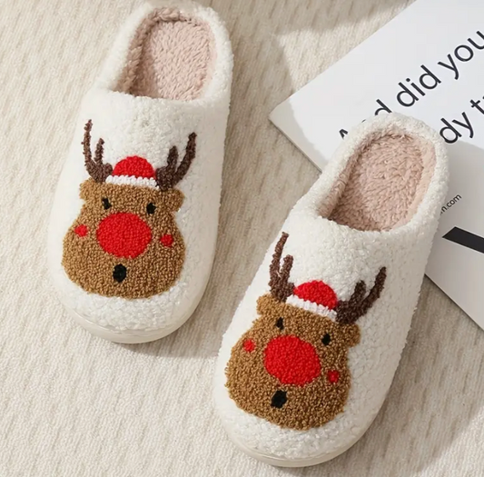 Fuzzy Christmas Moose - Red