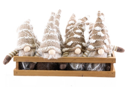 Holiday Tan Gnome Ornaments