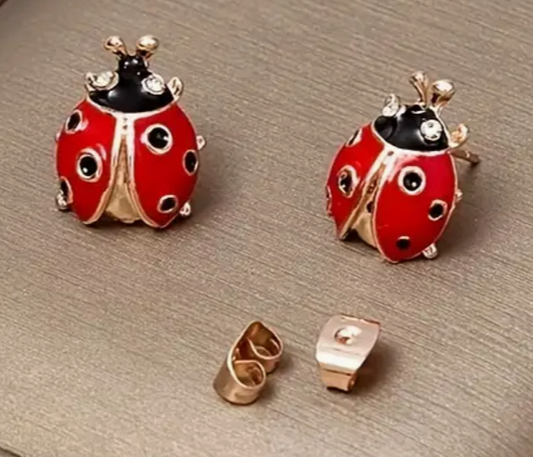 Ladybug Stud Earrings