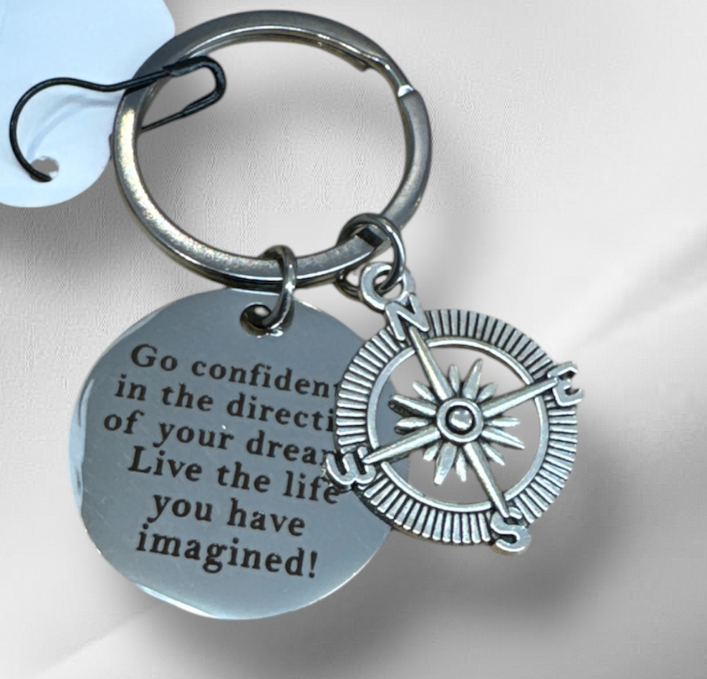 Compass Go Confidently Keychain – Latitudes