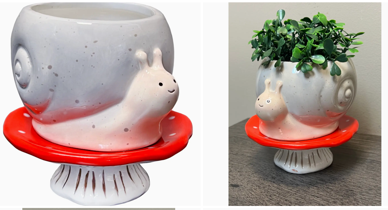 STR - Snail & Mushroom Planter