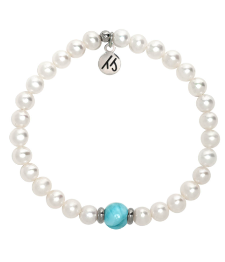 White Pearl 6mm-8mm Larimar - TJ102914