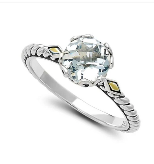 SBJ - Glow Ring- White Topaz (original) Size 7