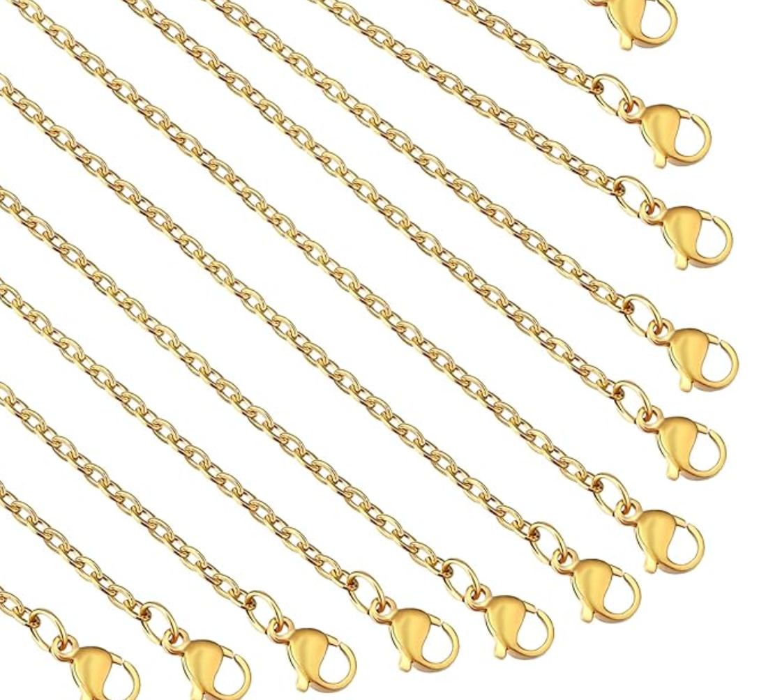 Gold Stainless Steel Necklace – 18" | 2mm Chain