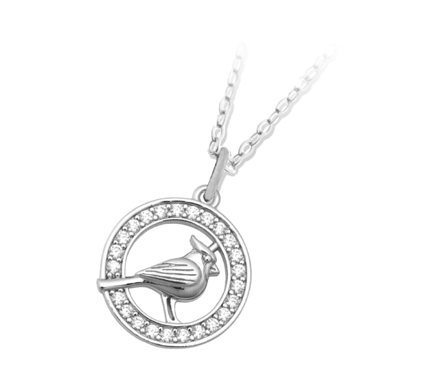 NECKLACE SILVER CARDINAL WHITE - TJNCK2518