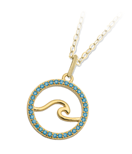 NECKLACE-GOLD SERENITY WAVE - TJNCK2514