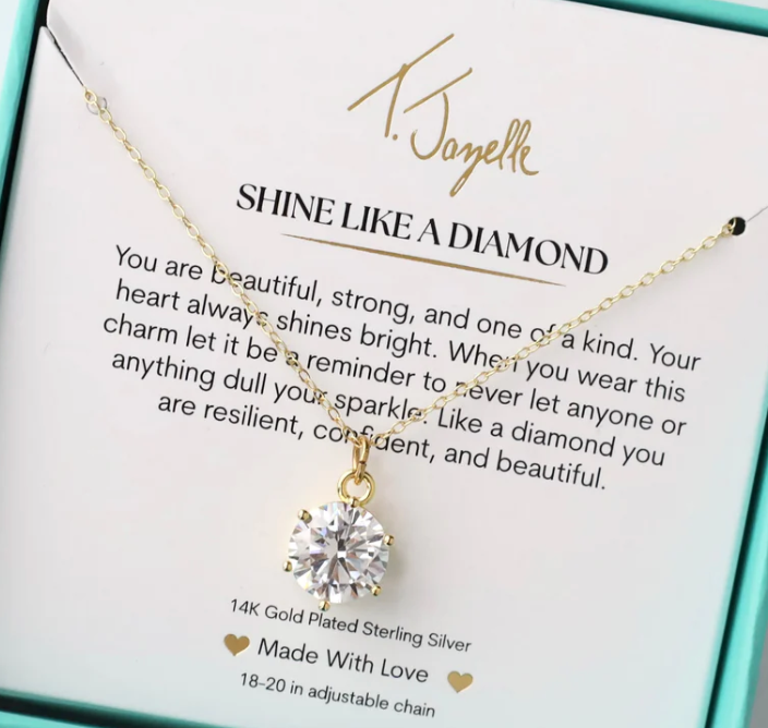 NECKLACE-GOLD SHINE LIKE A DIAMOND - TJNCK2503