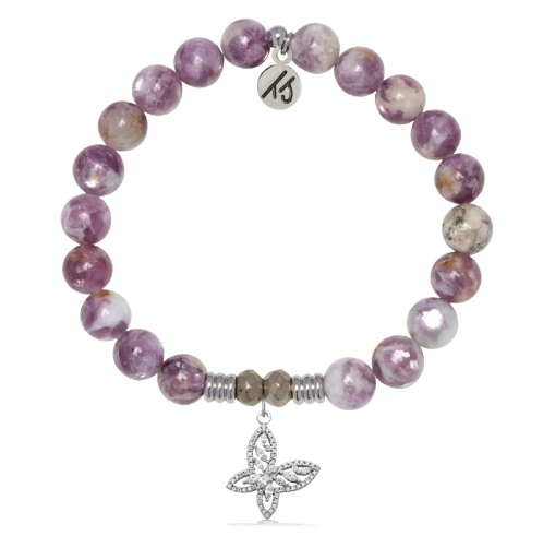 LEPIDOLITE QUARTZ-BUTTERFLY CZ - TJ250144