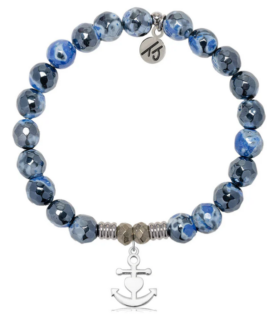 DENIM BLUE AGATE-FAITH HOPE LOVE - TJ251430