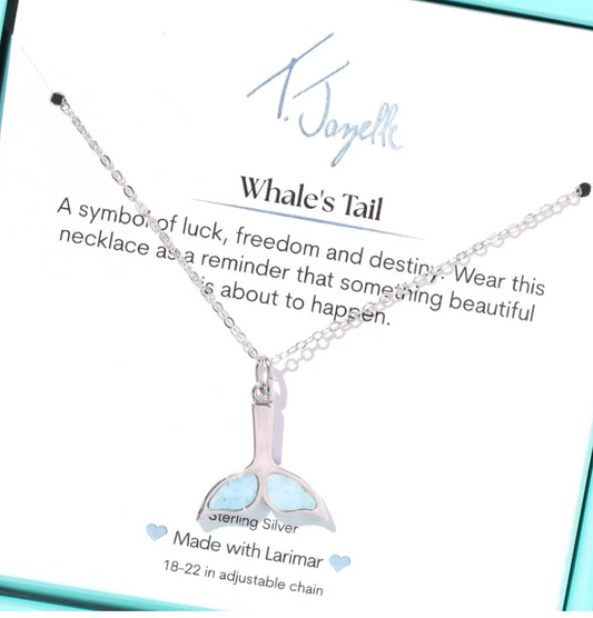 NECKLACE-LARIMAR WHALES TAIL - TJNCK16