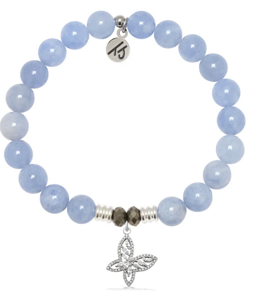 SKY BLUE JADE-BUTTERFLY CZ - TJ241363