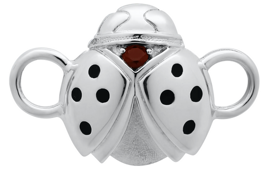 Conv Coll - SS LADYBUG W/GARNET CLASP - SB5499