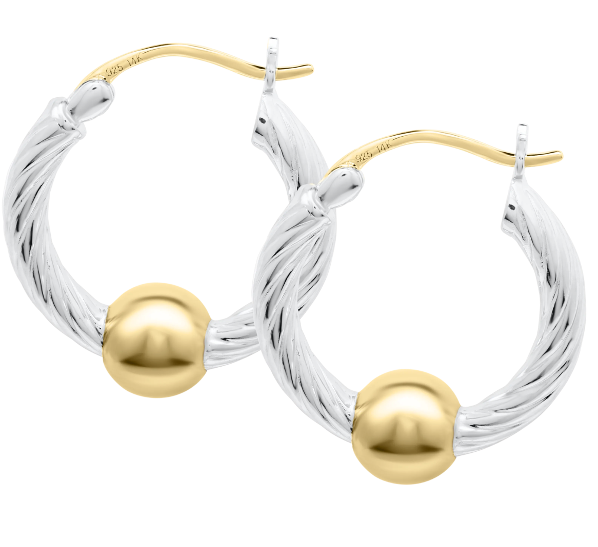 Cape Cod - SS-14K 20MM TWIST WIRE Earring - ZE5408