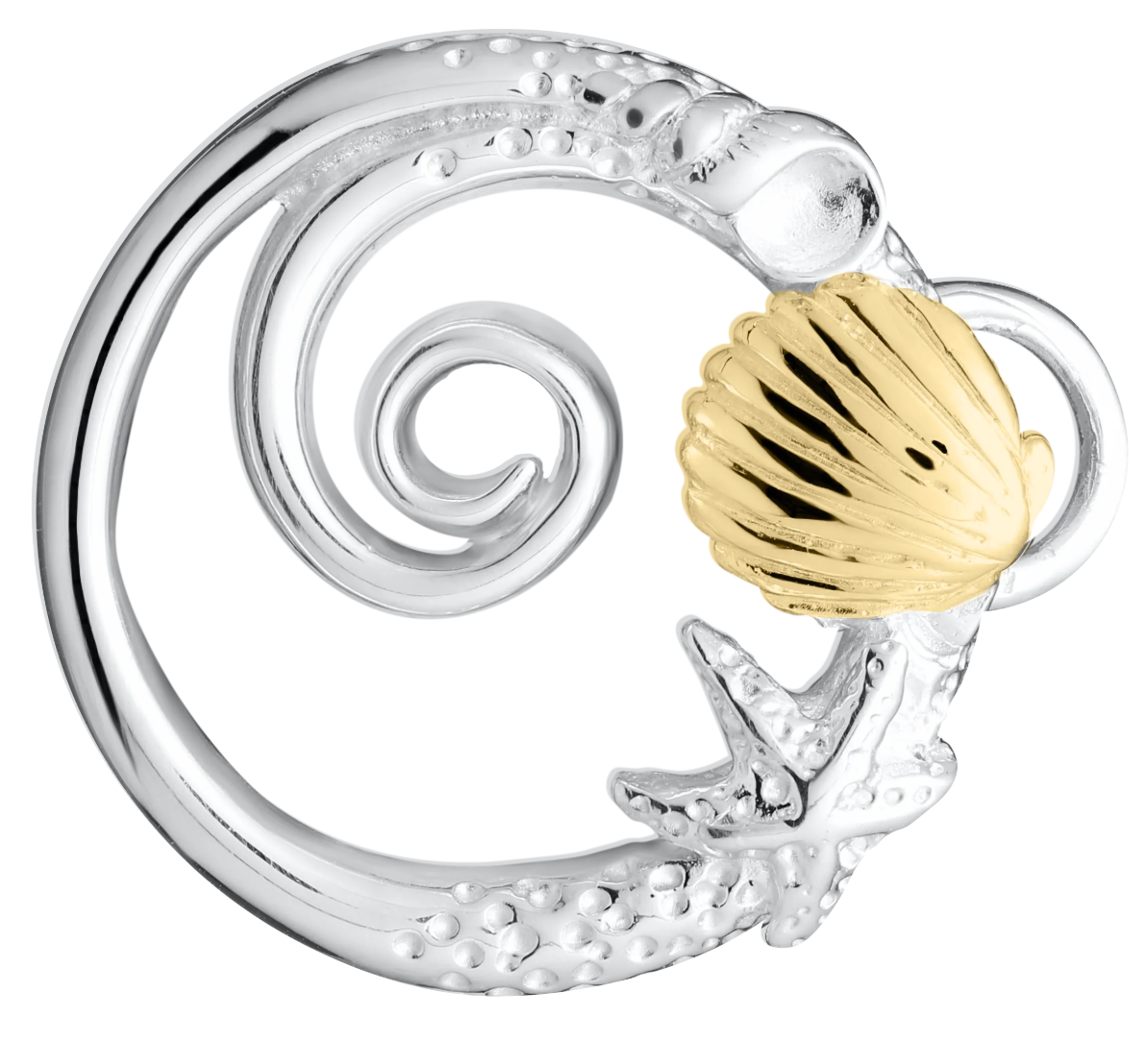 Cape Cod Convertible Collection Clasp - SS/14K SEALIFE CIRCLE CLASP - ZB5973